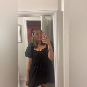 Black Puff Sleeve Dress Free People